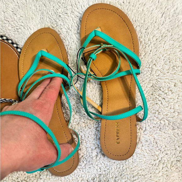 2 pair of sandals, both new , size 9 , one Express, one Maurice’s . - Picture 4 of 5